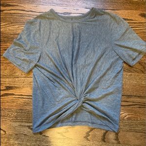 Lululemon grey shirt with front twist
